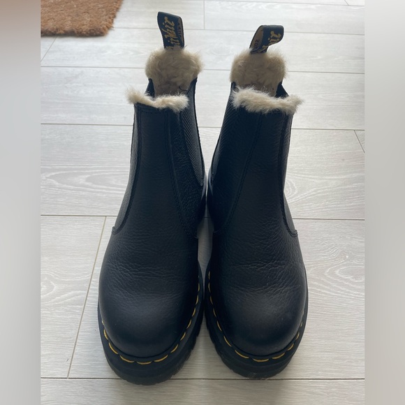 Dr. Martens Shoes - Platform Dr Martens Faux Fur Lined Chelsea Boots